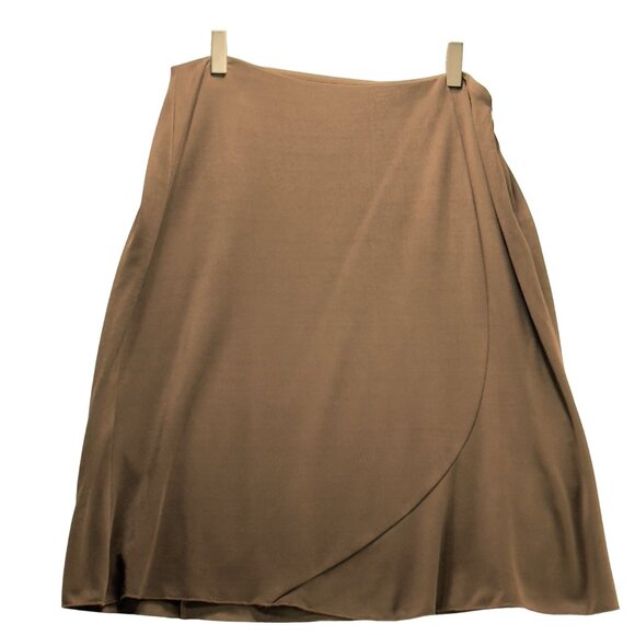 INC INTERNATIONAL CONCEPT Women's Skirt Brown Jersey Knit Flare Midi Size PM - Picture 9 of 14